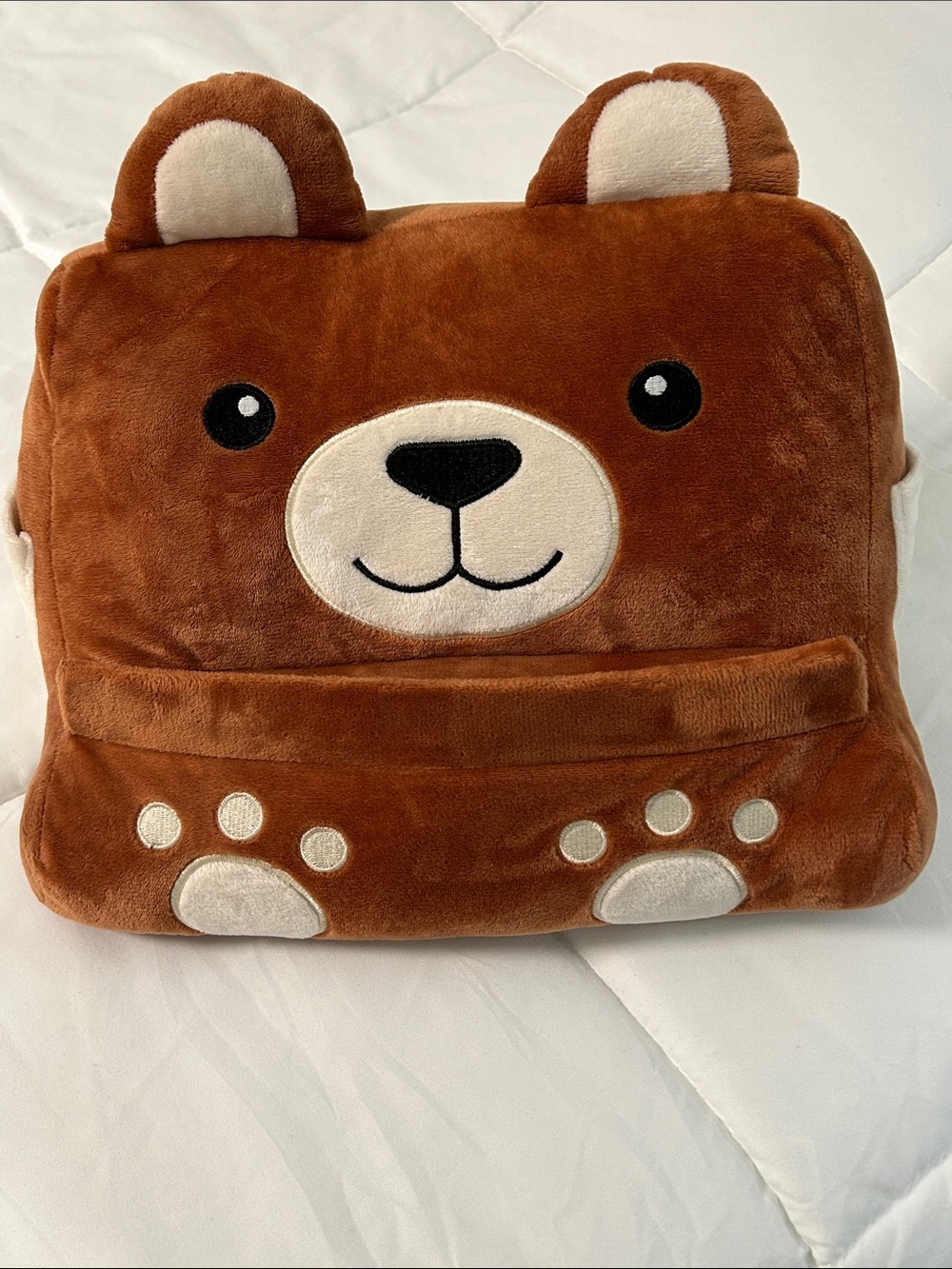 Plush Tablet Holder- Rust Brown-LIFE Concepts-Plush Teddy Bear Tablet Holder